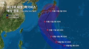 [기상정보] 태풍 '하기비스', 일본 쪽으로…한국 영향은?