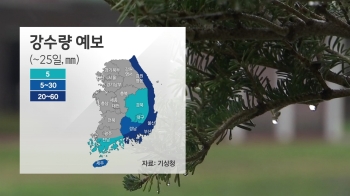 [날씨] 강원 영동·남부 비 소식…일부 지역 '흐림'