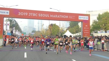 JTBC 서울 마라톤…잠실·여의도 3만2천명 '가을축제'