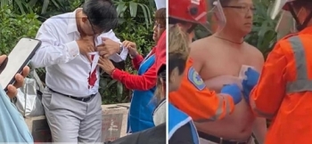 홍콩 시위대 지탄받는 친중파 의원 흉기 공격받아