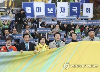 야3당 선거제 개혁 촉구…“한국당 기득권단식, 여당은 좌고우면“