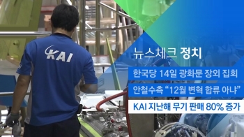 [뉴스체크｜정치] KAI 지난해 무기 판매 80% 증가