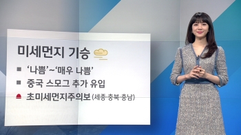 [날씨] 미세먼지 '나쁨'~'매우 나쁨'…충청 이남 비·눈