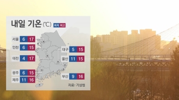 [날씨] '서울 최저 6도' 전국 포근…오후부터 곳곳 비