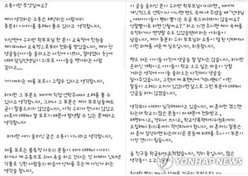 '팬티세탁' 과제물 교사 “마녀사냥당해…인터넷실명제 해야“