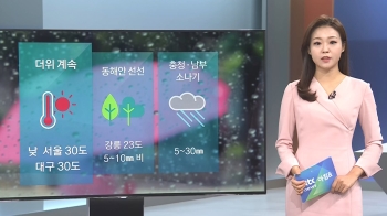 [날씨] 수도권 한때 비, 충청·남부 소나기…서울 낮 30도