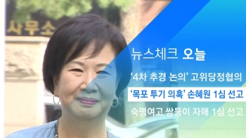 [뉴스체크｜오늘] '목포 투기 의혹' 손혜원 1심 선고