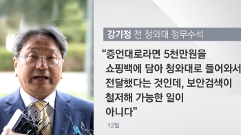 강기정 “이강세, 청와대서 만났지만 돈 건넨 일 없어“