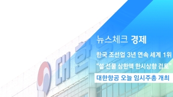 [뉴스체크｜경제] 대한항공 오늘 임시주총 개최