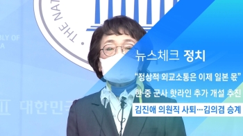 [뉴스체크｜정치] 김진애 의원직 사퇴…김의겸 승계