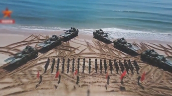 대만 앞바다에서…중국, 탱크 동원 '섬 탈환' 실전훈련