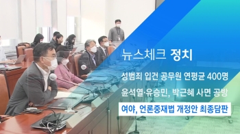 [뉴스체크｜정치] 여야, 언론중재법 개정안 최종담판