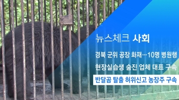 [뉴스체크｜사회] 반달곰 탈출 허위신고 농장주 구속