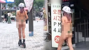 대낮에 비키니 입고 킥보드 활보…개인의 자유? 민폐?