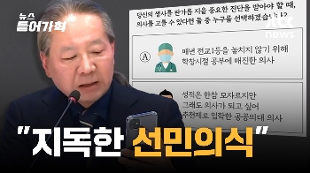 “지독한 선민의식“ 비판 자초한 '의료계 실언' 다섯 장면