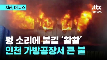 '펑' 소리에 불길 치솟아…인천 가방창고 화재 강풍에 확산
