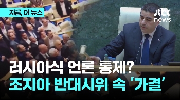 표결 직전 여야 의원들 '난투극'…조지아에 무슨 일?