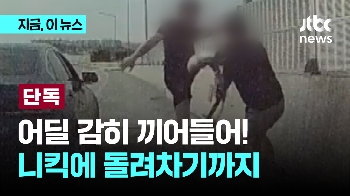 [단독] 고속도로 한복판서 격투기 하듯 니킥·돌려차기…보복 폭행 남성 덜미