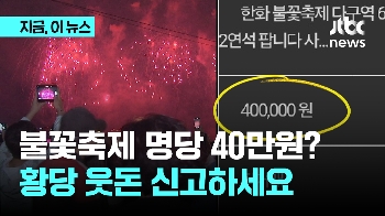 불꽃축제 명당 40만원?…황당 웃돈 신고하세요