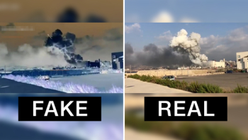 미사일까지…베이루트 폭발 참사에도 가짜 영상 유통