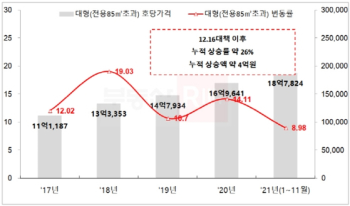 대출금지 대상 '15억 초과 아파트' 오히려 4억 올라