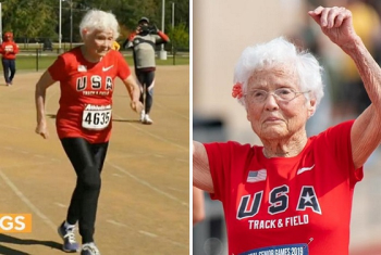 [영상] 105살 美할머니의 '이게 바로 달리기란다'…100m 세계기록 