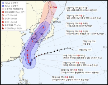 사람 날리는 태풍 힌남노에 제주 관광 예약 취소 우수수