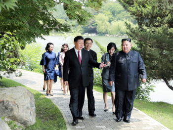 시진핑, 김정은에 “북·중 단결 강화…세계 평화에 공헌할 용의“