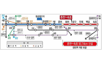 서울∼속초 1시간 39분에 간다...동서고속화철도 2027년 개통