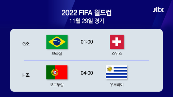 한국시간 기준 2022 월드컵 경기 일정