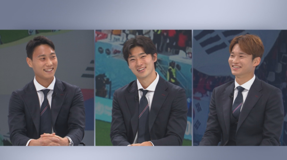 2022 카타르 월드컵 축구 대표팀 백승호, 조규성, 김진수 선수 (왼쪽부터) (사진=JTBC 뉴스룸)