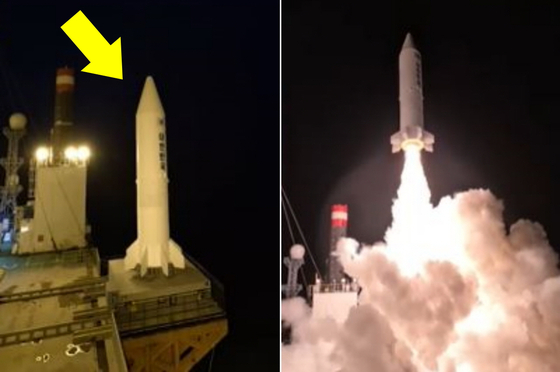 [영상] 전국 떠들썩하게 한 '고체연료 우주발사체' 발사 순간
