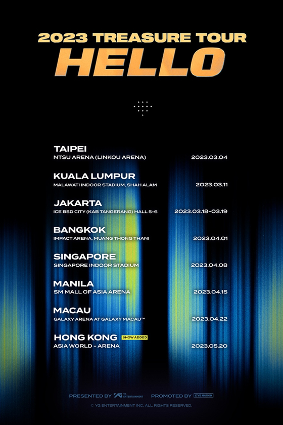 '아시아 투어' 트레저, 5월 20일 홍콩 추가 공연 확정
