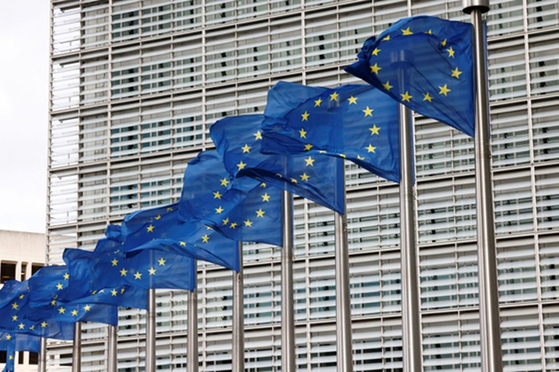 유럽연합(EU) 국기. 〈사진-로이터·연합뉴스〉