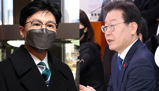 한동훈 법무부장관(왼쪽), 이재명 더불어민주당 대표. 〈사진=연합뉴스〉