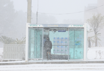 제주도 산지 최대 70cm 폭설…내일 제주 버스운행 확대