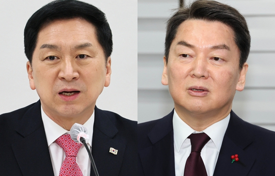 김기현 국민의힘 의원(왼쪽), 안철수 국민의힘 의원. 〈사진=연합뉴스〉