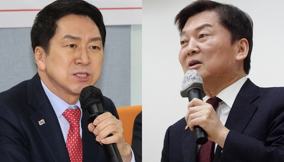 김기현 후보(왼쪽), 안철수 후보. 〈사진=연합뉴스〉