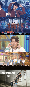 '인기가요' TNX, 'I Need U'·'Love or Die' 컴백 신고식