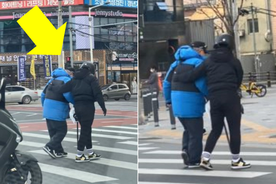 [영상] 할아버지 횡단보도에 갇히자 한 청년이 한 일…"당연한데, 칭찬받아 얼떨떨"