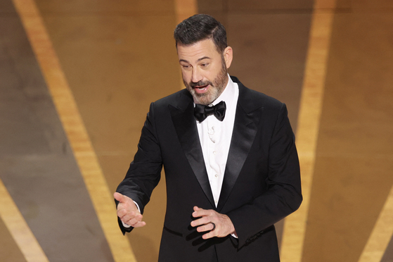 Jimmy Kimmel hosts the Oscars show at the 95th Academy Awards in Hollywood, Los Angeles, California, U.S., March 12, 2023. REUTERS 〈사진=연합뉴스/REUTERS 〉