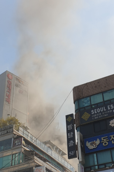 인천 부평 롯데시네마 입점 건물 1층 화재...소방대응 1단계 발령