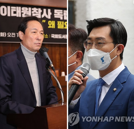 김건희 여사의 위문 사진 조명설치 의혹과 외교부장관 공관 방문주장과 관련해 야당의원 2명이 각각 경찰에 의해 검찰로 넘겨졌다. 서울경찰청 관계자는 24일 취재진과 만나 김건희 여사의 캄보디아 아동 위문사진 조명설치 의혹을 제기했던 장경태 더불어민주당 의원(사진 오른쪽)을 서울중앙지검에 명예훼손 혐의로 송치했다고 밝혔다. 경찰은 또 김건희 여사가 외교부장관 공관에 방문했었다고 우상호 더불어민주당 의원(사진 왼쪽)이 주장한 것과 관련해 지난주 명예훼손 혐의로 서울중앙지검에 송치했다고 밝혔다. 〈사진=연합뉴스〉