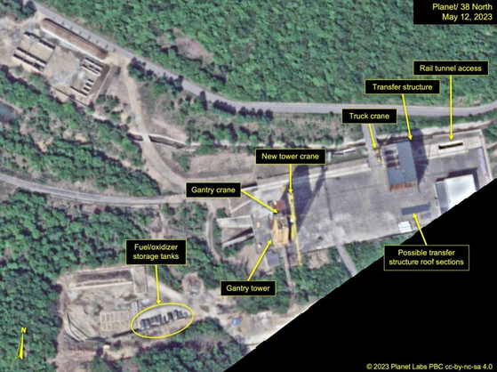 지난 12일에 촬영된 북한 서해위성발사장의 상업용 위성사진. 〈사진=38노스 홈페이지〉