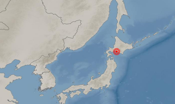 기상청은 일본기상청을 인용해 11일 저녁 6시55분 일본 훗카이도 삿포로 남동쪽 82km 바다에서 규모 6.2의 지진이 발생했다고 밝혔다. 〈사진=기상청〉