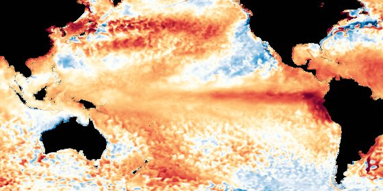 엘니뇨가 발생으로 뜨거워진 바다(사진=NOAA)