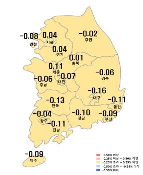 전국 아파트 전셋값 60주 연속 하락…영호남 '역전세' 우려 심화