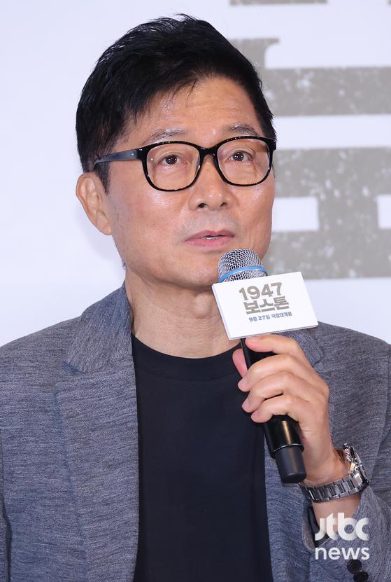 11일 오후 서울 광진구 자양동 롯데시네마 건대입구점에서 영화 '1947 보스톤' 언론시사회가 열렸다. 강제규 감독과 배우 하정우, 김상호, 임시완이 참석했다. 박세완 엔터뉴스팀 기자 park.sewan@jtbc.co.kr (콘텐트비즈니스본부) 