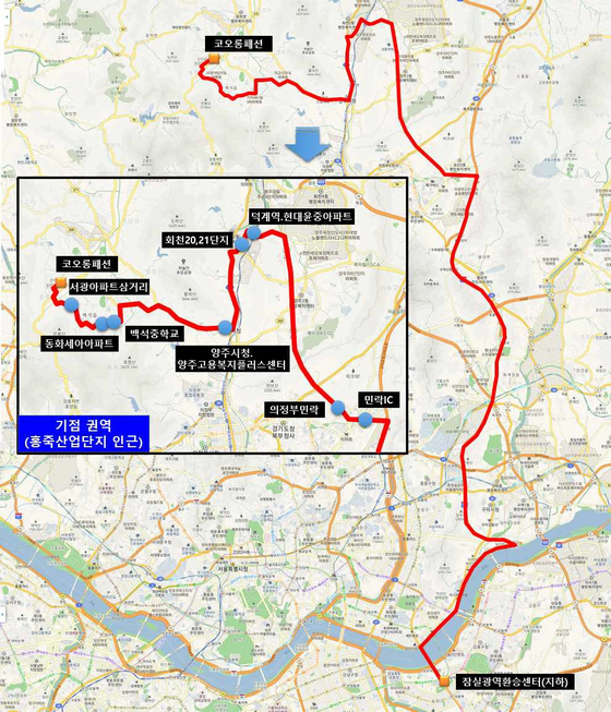 1304번 노선 운행도 〈사진=국토교통부 제공〉