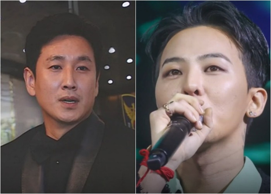 배우 이선균 씨(왼쪽), 가수 지드래곤(본명 권지용) 씨. 〈사진=JTBC 방송화면 캡처〉